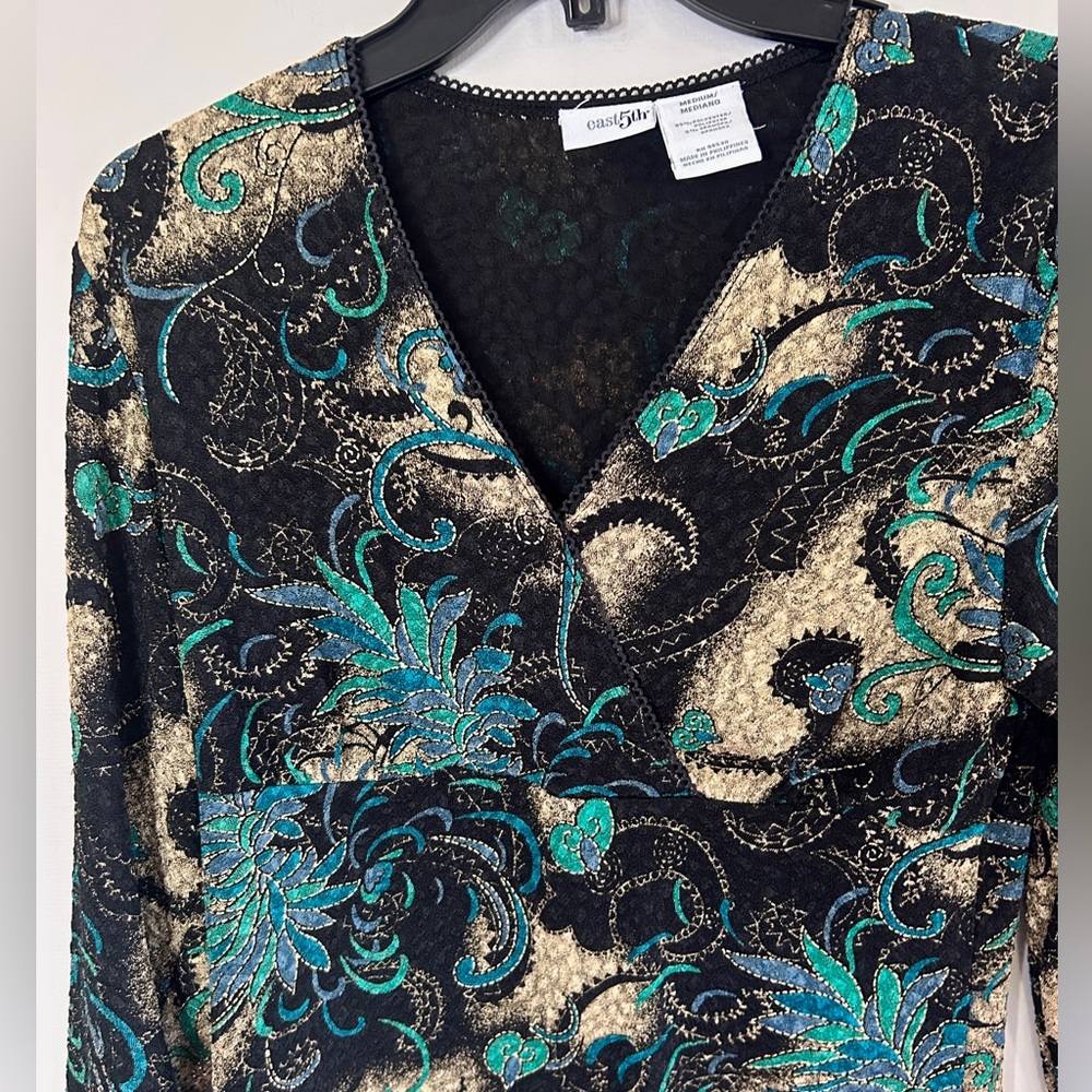 Y2K EAST 5TH Babydoll Metallic Celestial Top Whimsigoth Fairy Grunge 90s Size M - Picture 8 of 16